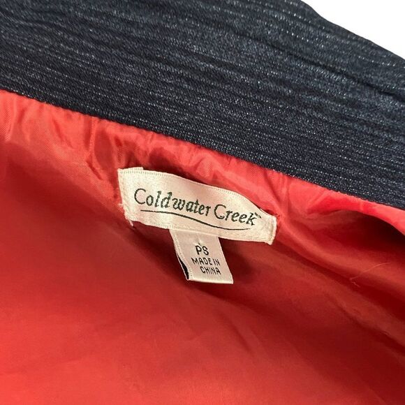 Coldwater Creek Red Orange Saltillo Style Striped Southwestern Jacket Size M - Picture 9 of 10